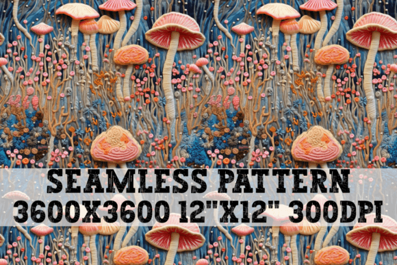 Review: Embroidery Mushrooms Seamless Pattern for Craft Fairs