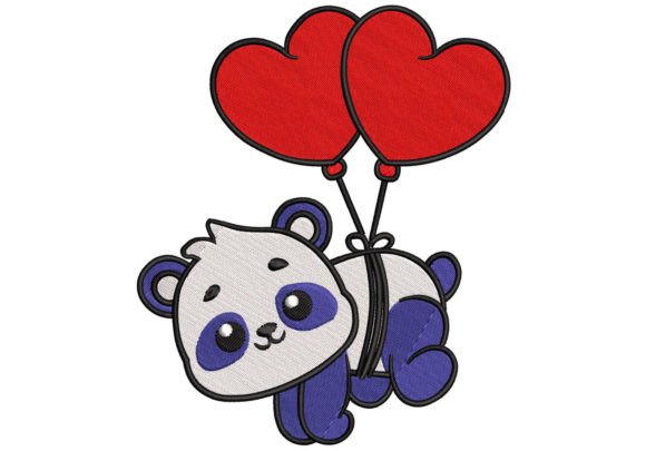 Review: Panda with Heart Balloon Embroidery Design