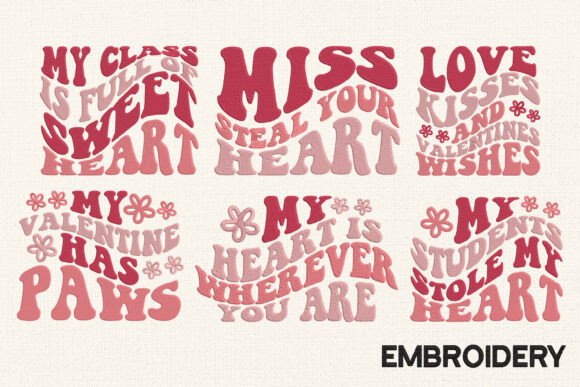 Review: Set 6 Designs Valentine Embroidery for Craft Fairs