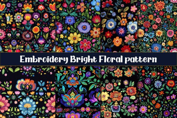 Reviewing Embroidery Bright Floral Pattern for Gifts