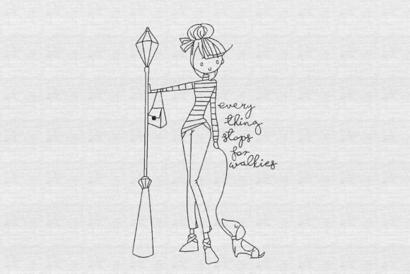 Reviewing Everything Stops for Walkies Embroidery