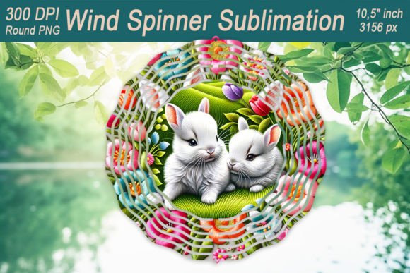 Reviewing the Easter Embroidery Bunny Wind Spinner PNG