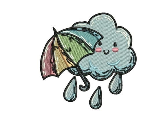 Reviewing the Rain Cloud Embroidery Design