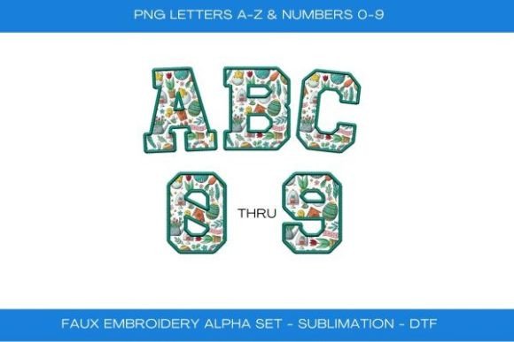 Spring Easter Faux Embroidery Alpha Set Review